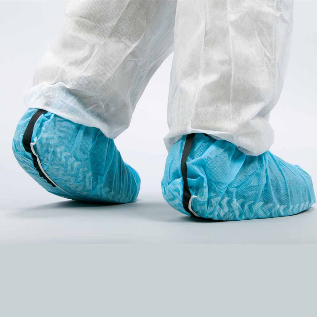 Polypropylene Shoe Cover Anti-Skid Shoe Cover ESD | Blue 40 gsm 100 ea/Bag 3 Bags/Case