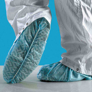 Polypropylene Shoe Cover Anti-Skid Blue 40 gsm 100 ea/Bag 3 Bags/Case