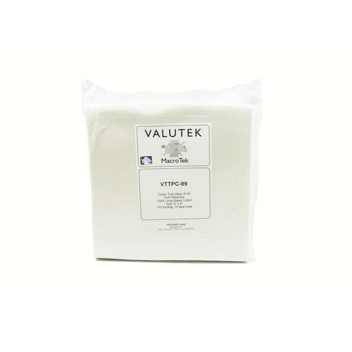 Valutek -  Twill Pattern, long staple cotton, bias edge, cold knife cut, 150 ea/bag