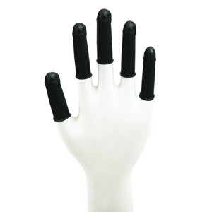 Latex Finger Cot Conductive Powder Free  | Black